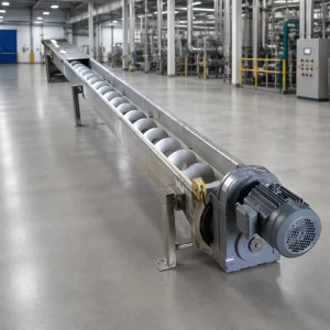 High Efficiency Carbon Steel U Trough Screw Conveyor Inclined Bulk Feeder Mining Cement Heavy Duty OEM Custom