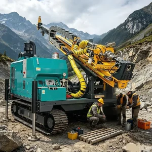 High Efficiency Diesel Powered Diamond Core Drill Rig EX1000 with Gearbox Motor Pump for 1200m Deep Borehole Drilling Coal Mines