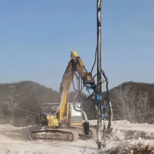 High Efficiency Diesel Powered Rotary Drilling Rig Pump for Mining Blasting Hole Max 30m Depth Easy Operation Excavator Mounted