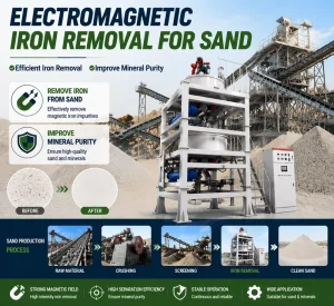 High Efficiency Dry Magnetic Separator Machine for Mining Ore Processing Plant Mineral Separation Equipment