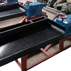 High Efficiency Gold Recovery Equipment with Motor for Mining Ore Dressing Plant Shaking Table 220V 10-50tph Capacity