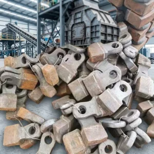 High Efficiency Low Cost Cast Steel Hammer Head Wear Resistant Ore Mining Crusher Spare Parts Foundry