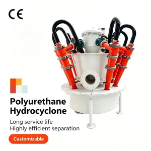 High Efficiency PU Hydrocyclone Wear Resistant Mineral Slurry Dewatering Equipment Customizable Mining Classification System