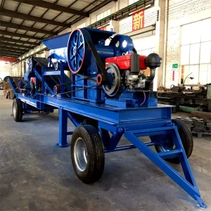 High Efficient Mining Machinery Diesel Powered Mobile Integrated Crusher Remote Site Hard Rock Crushing Equipment
