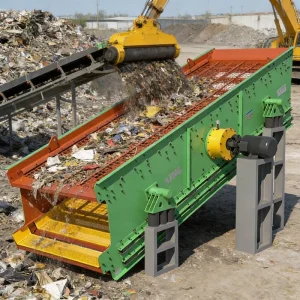 High Frequency Flip Flow Screen Machine Waste Screening Sorting Treatment Recycling High Long Service Life L h Motor