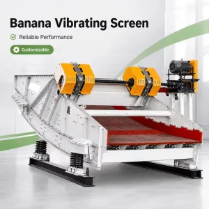 High Frequency Industrial Banana Vibrating Screen Machine Motor Engine CE Certified Customizable Capacity Voltage
