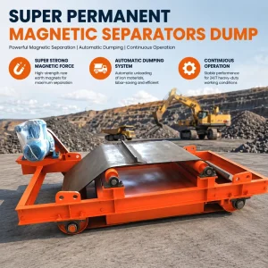 High Gradient Crossbelt Magnetic Separator for Fine Metal Scrap Removal in Mining and Metallurgy Plant