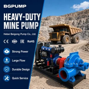 High Head Diesel Water Pump for Mining Large Flow Self Priming Pump for Open Pit Mine Dewatering and Flood Relief