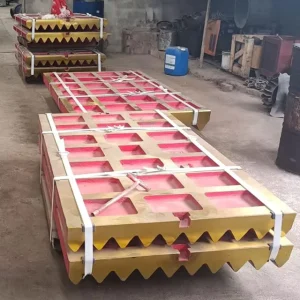 High Manganese Steel Casting Jaw Crusher Parts OEM Movable Jaw Liner Plates for Coal Mining Rock Ore Wear Resistant