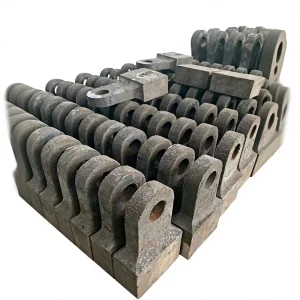 High Manganese Steel Crusher Hammer Head Cast Wear Resistant Spare Parts for Ore Mining Stone Crushing Construction Machinery