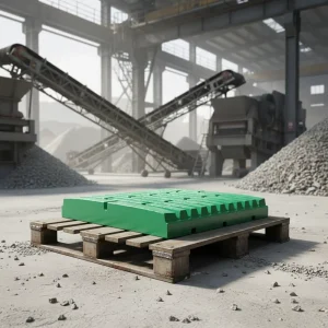 High Manganese Steel Fixed Moving Jaw Crusher Plates Wear Resistant Casting Jaw Plate Replacement for Mining Rock Crushers