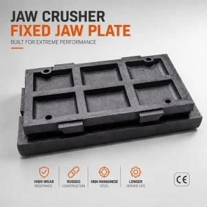 High Manganese Steel Jaw Crusher Plate Mn13Cr2 Fixed Swing Jaw Plate Wear Parts for Mining Quarry Crushing