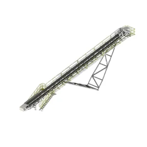 High Performance Durable Heat Resistant Rubber Inclining Conveyor Belt 7.7 22 kW Motor 1 Year Warranty Mining Sand