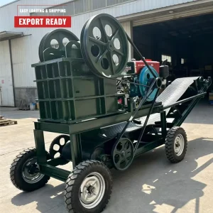 High Performance Mobile Diesel Engine Jaw Crusher Portable Concrete Recycling Machine