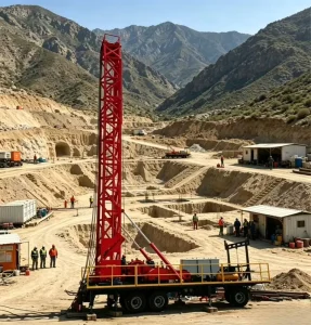 High Power Low Failure 1000m Trailer Mounted Drilling Machine for Deep Well and Mining Applications