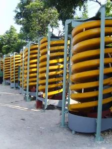 High-Precision Gold Concentrator Spiral Chute Engine Motor 98-99% Recovery Rate 2-3t/h Capacity for Tungsten/Tin Ore