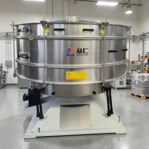 High Precision Round Steel Vibrating Sieve with Anti Clogging for Food Processing Industrial Use 220V Customized
