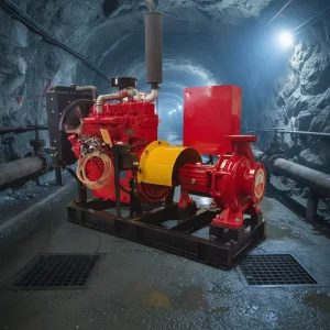 High Pressure Heavy Duty Diesel Engine Centrifugal Pump Cast Iron Body 4 Inch Outlet for Mine Dewatering Long Distance Transfer