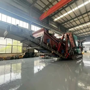 High Productivity 1214 Track Mobile Impact Crusher Plant Two Outputs for Quarry and Construction Waste Crushing