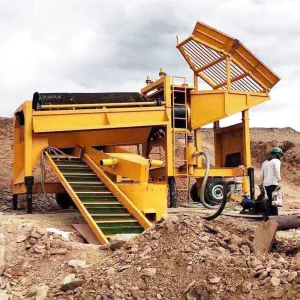 High Recovery Mobile Trommel Processing Plant for Alluvial Gold Gems Mining with Core Motor and Engine Components