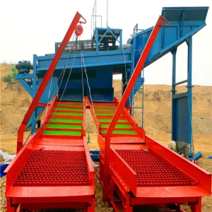 High Rigidity Gold Trommel Washers Rotary Screens Vibrating Sieves Water Pumps Motor Bearing 20t h Capacity