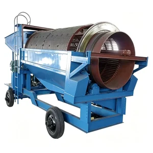 High Screening Efficiency Rock Gold Mining Equipment Rotary Drum Mobile Trommel Screen