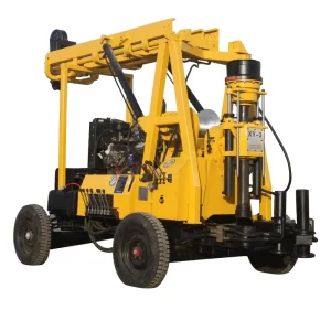High Speed Heavy Duty Hard Rock Core Mining Rotary Drilling Rig with Diesel Powered Engine Gear BW250 Mud Pump 600m Depth 380V