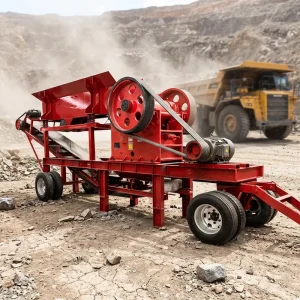 High Strength Manganese Steel Mobile Jaw Crusher Portable diesel Engine Crushing Plant with Screening Impact Crusher