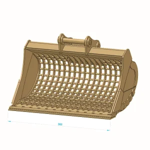 High Strength Skeleton Sieve Bucket Light & Heavy Duty Custom Sizes Wear Resistant Steel Excavator Attachment