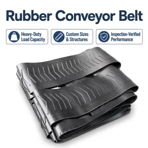 High Tensile Strength EP200 Chevron Rubber Conveyor Belt Heat Resistant Oil Resistant Customizable Size for Mining