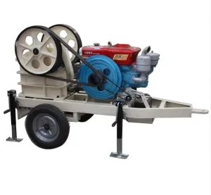 High Torque Diesel Engine Jaw Crusher Stone Crushing Equipment with 1-4t/h Capacity 600KG Weight Long Service Life
