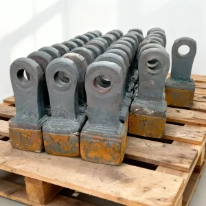 High Wear Resistant Durable High Manganese Steel Casting Hammer Head Spare Parts for Mining Hammer Crusher Short Lead Time