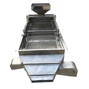 High efficiency High Frequency Linear Vibrating Screening Machine for Food Industry Use High Productivity 300-500kg h Capacity