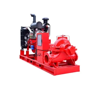Horizontal Automatic Dewatering Centrifugal Water Diesel Engine Double Suction Split Fire Pump With Agriculture Irrigation