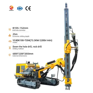 Hydraulic DTH Drilling Machine Crawler Mounted Blast Hole Drill Rig for Mining Quarry Rock Borehole Drilling Equipment