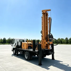 Hydraulic Mining Borehole Drilling Rig Machine Truck Pneumatic Water Well Drilling Rig with Mud Pump