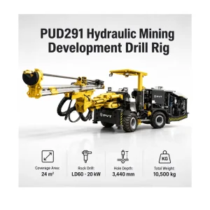 Hydraulic Mining Development Drill Rig Underground Mining Jumbo 24 M2 Coverage for Tunnel Development Rock Drilling