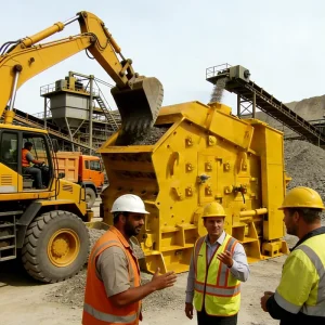 Impact Crusher Dust Seal Equipped with Water Spray Connection Meet Strict Environmental Standards for Urban Quarry