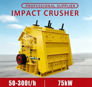 Impact Crusher PF1010 Mining Construction Machine with Motor Gearbox for Stone Ore Crushing Max 80t/h Capacity