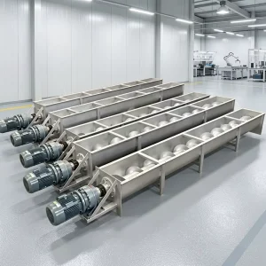 Industrial 165 219mm Stainless Steel Carbon Steel U Shaped Screw Conveyor for Animal Feed Wood CE Certified Adjustable