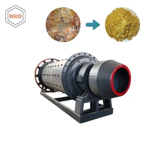 Industrial Ball Mill Machine PLC Controlled DC Motor Engine Gear Ore Grinding Gold Mining Mineral Processing 4000KG (0.6 1.8