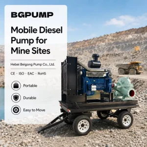 Industrial Diesel Dewatering Pump Set Multistage High Pressure Pump for Mine Water Discharge and Flood Relief
