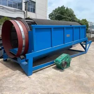 Industrial Durable Cylinder Sieve Sand Gravel Solid Waste Gold Screening Machine Wedge Wire Trommel Screen Motor