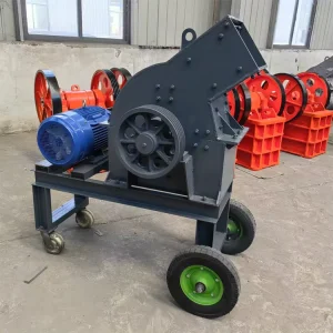 Industrial Hammer Crusher Machine with Motor & Gearbox High Productivity Mining Equipment 1-2t/h Capacity