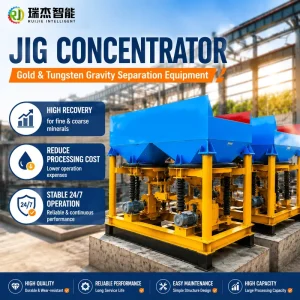 Industrial Jig Concentrator for Gold Tin & Tungsten High Recovery Gravity Separation Machine for Mineral Processing Plant
