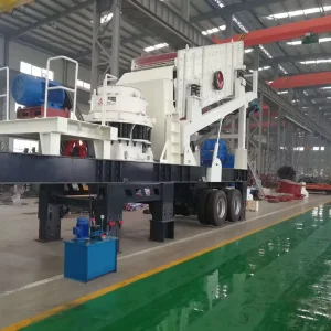 Industrial Mobile Crushing Station with AC Motor and Gear for Construction Waste Brick Debris Crushing for Sale