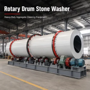 Industrial Rotary Drum Rock Washer for Stone Cleaning, Gravel Washing, and Mining Applications