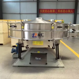 Industrial Rotary Vibrating Screen Machine with Motor Stainless Steel Construction 3KW Power for Fine Particle Sieving