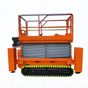 Industrial Transportation Equipment Crawler Scissor Self Propelled Tracked Platform Automatic Rough Terrain Lifting Machine