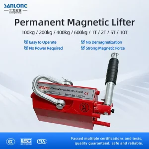 Industrial Use PML 300kg Permanent Magnetic Lifter 100kg 200kg Heavy Duty Manual Steel Lifting Magnet for Factory Use